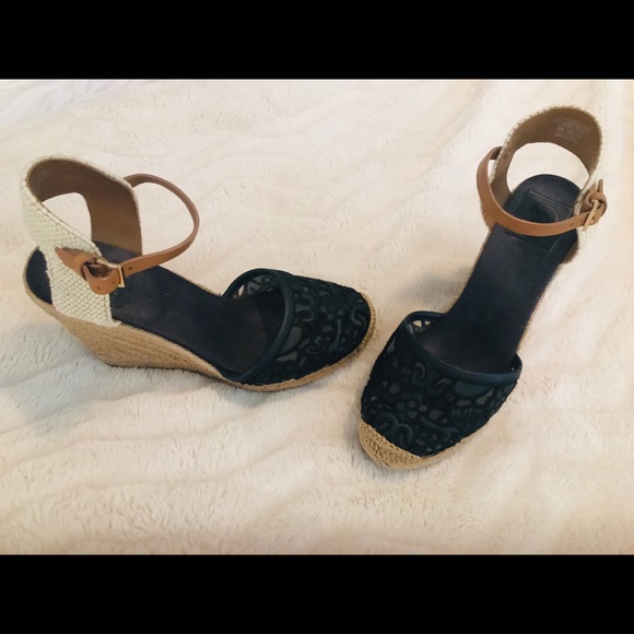 SOLD TORY BURCH navy blue Espadrilles shoes 9 - Picture 4 of 10